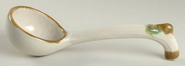 Vintage Olive Green Tureen Ladle