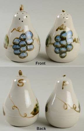 Vintage Olive Green Salt & Pepper Set