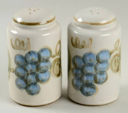 Vintage Olive Green Salt & Pepper Set