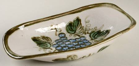 Vintage Olive Green Bread Tray