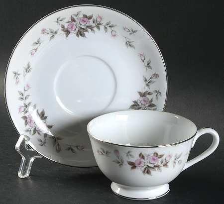 Corsage Footed Cup & Saucer Set