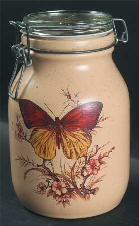 Butterfly 8" Storage Jar & Lid