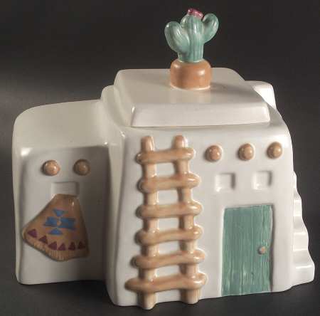 Taos House Cookie Jar & Lid