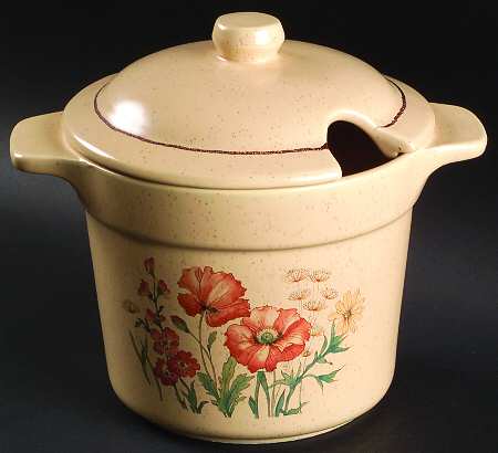 Wildflower Bean Pot & Lid