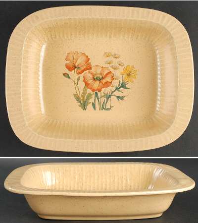 Wildflower Rectangular Microwave Baker