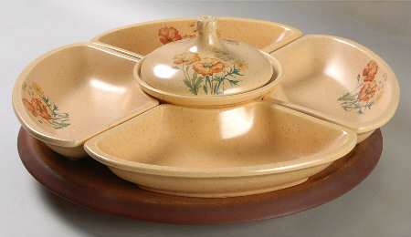 Wildflower Lazy Susan Center with Lid
