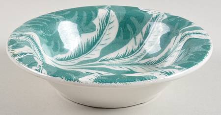 Palm Green Rim Cereal Bowl