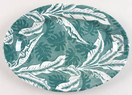 Palm Green 12" Oval Serving Platter