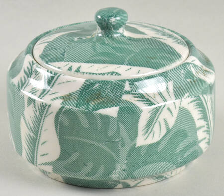 Palm Green Sugar Bowl & Lid