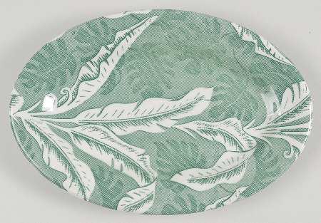 Palm Green 10" Oval Serving Platter