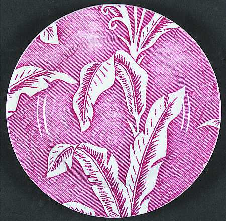 Palm Maroon Salad Plate