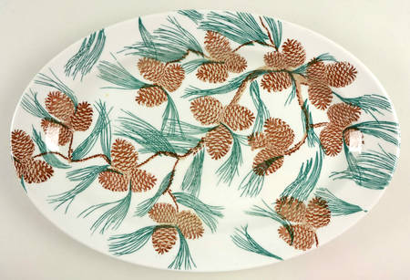 Needles and Pine (Design All Over) 16" Oval Serving Platter