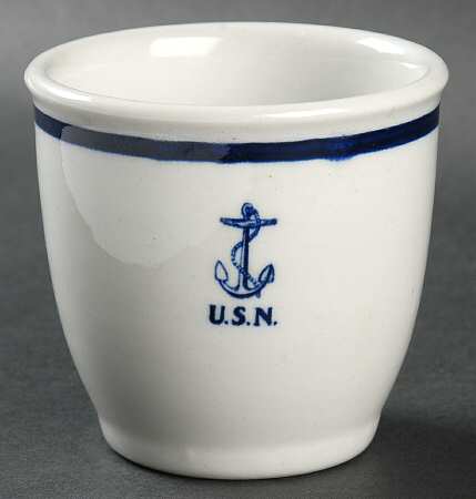 U S Navy Mess China Chief Petty Officer Single Egg Cup