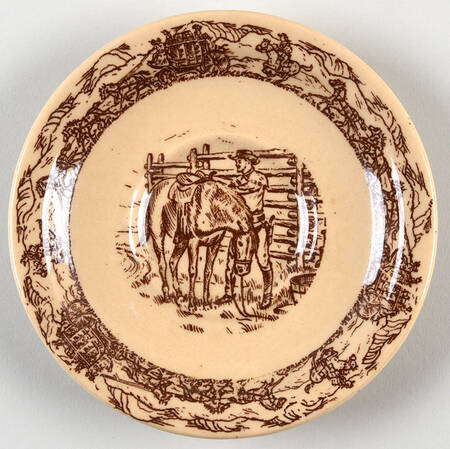 Western Traveler Brown Saucer for Flat Cup