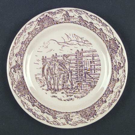 Western Traveler Brown Salad Plate