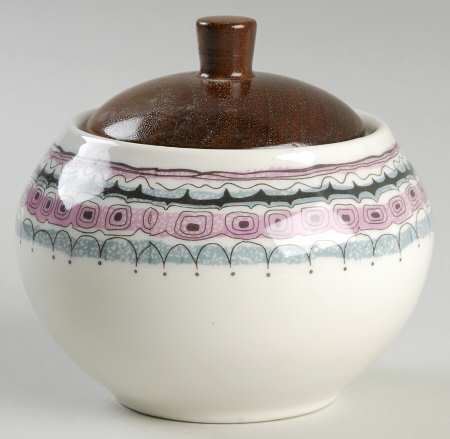 Bali Sugar Bowl & Wood Lid