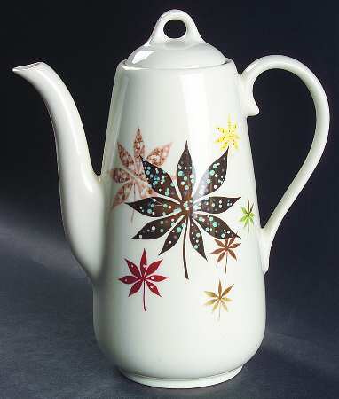 Calico Leaves Coffee Pot & Lid