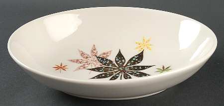 Calico Leaves 9" Oval Vegetable Bowl