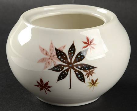 Calico Leaves Sugar Bowl No Lid