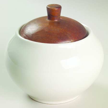 Terris White Sugar Bowl & Lid