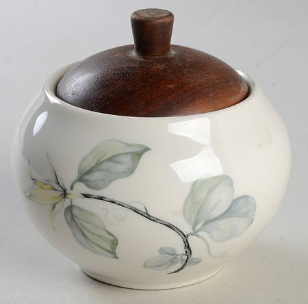 White Lily Sugar Bowl & Lid