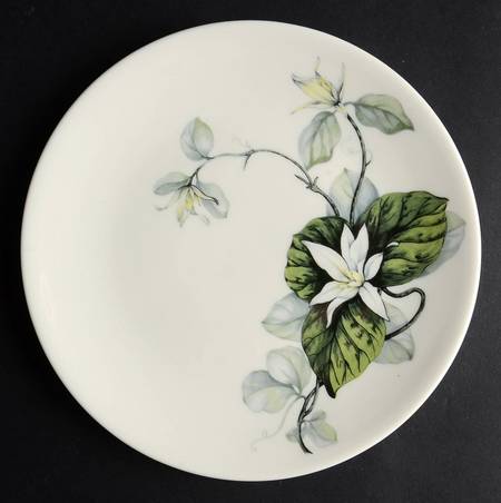 White Lily Salad Plate
