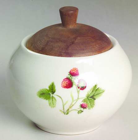 Wild Strawberry Sugar Bowl & Lid
