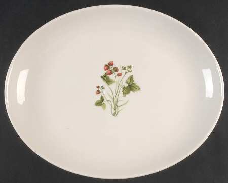 Wild Strawberry 13" Oval Serving Platter