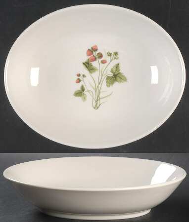Wild Strawberry 9" Oval Vegetable Bowl
