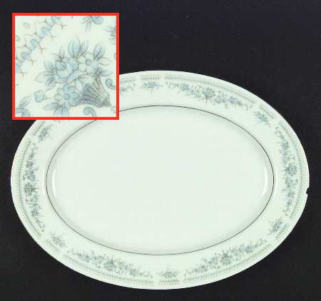 Blue Spring 12" Oval Serving Platter