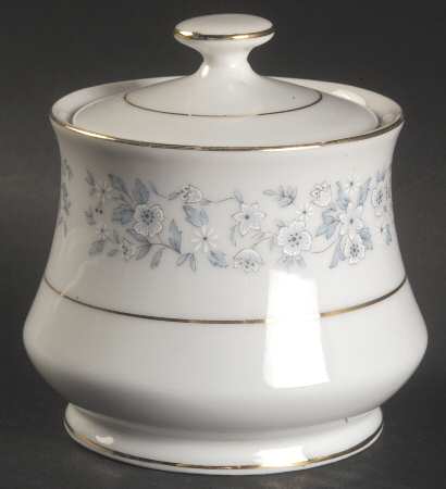 Brocade (Gold Trim) Sugar Bowl & Lid