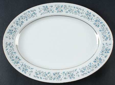 Brocade (Gold Trim) 12" Oval Serving Platter