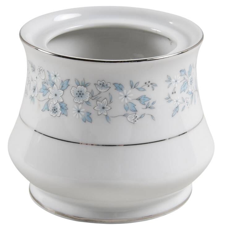 Brocade (Platinum Trim) Sugar Bowl No Lid