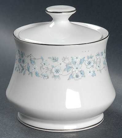 Brocade (Platinum Trim) Sugar Bowl & Lid
