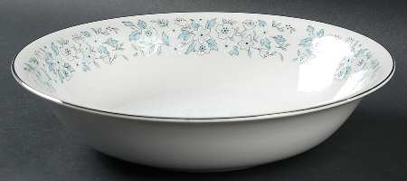 Brocade (Platinum Trim) 9" Round Vegetable Bowl