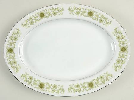 Green Dale 12" Oval Serving Platter