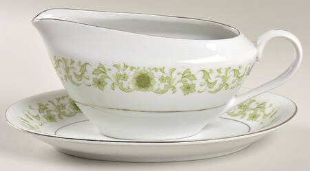 Green Dale Gravy Boat & Underplate/Relish