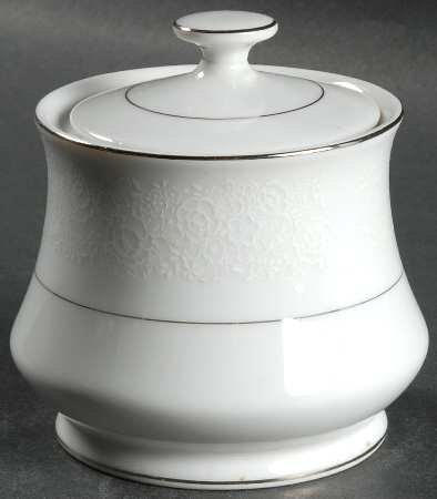 Platina Lace Sugar Bowl & Lid