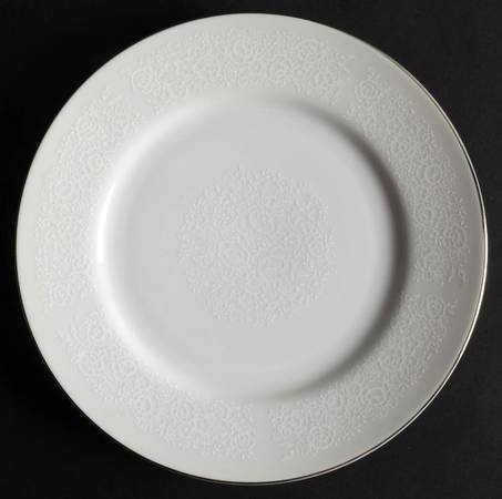 White Lace Salad Plate
