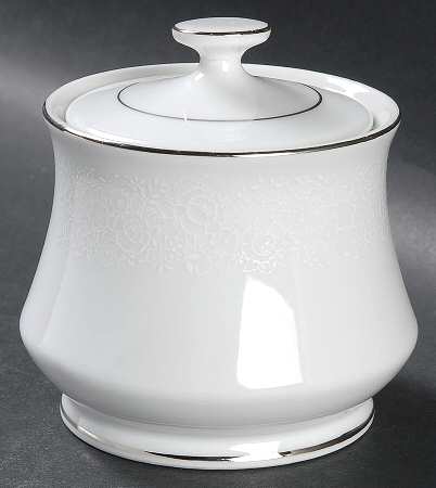 White Lace Sugar Bowl & Lid