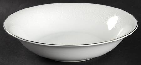 White Lace 9" Round Vegetable Bowl