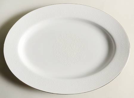 White Lace 12" Oval Serving Platter