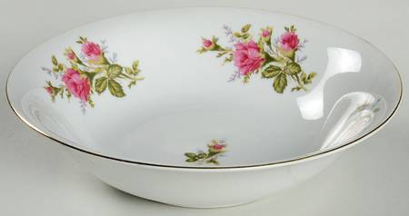 Moss Rose 9" Round Vegetable Bowl