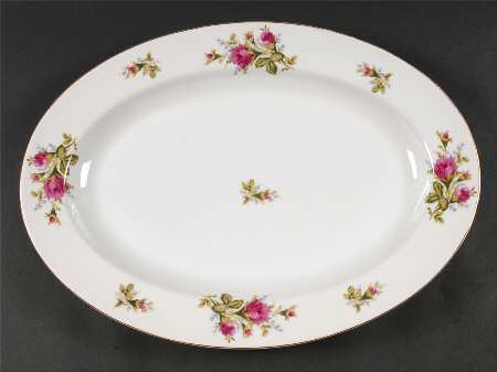 Moss Rose 16" Oval Serving Platter