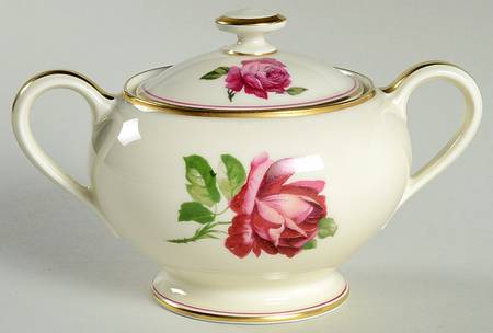 07360 (Cream Background) Sugar Bowl & Lid