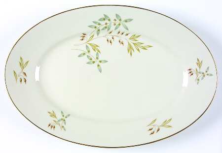 07472 Ivory (Smooth) 12" Oval Serving Platter