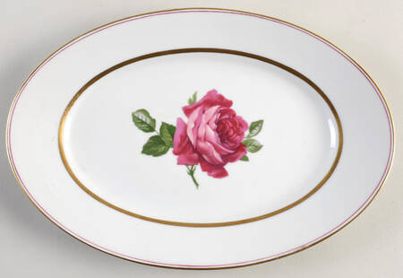 7360 (White Background) 12" Oval Serving Platter