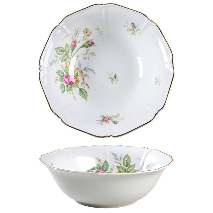 7470 (White, Scalloped) 9" Round Vegetable Bowl