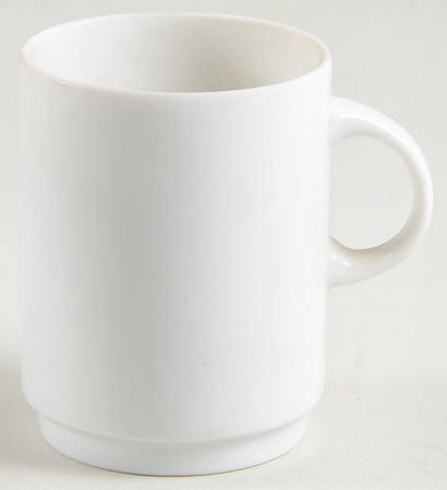 ABC White Flat Demitasse Cup