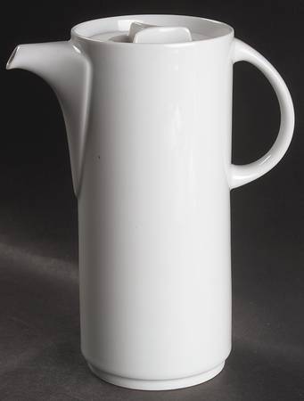ABC White Coffee Pot & Lid